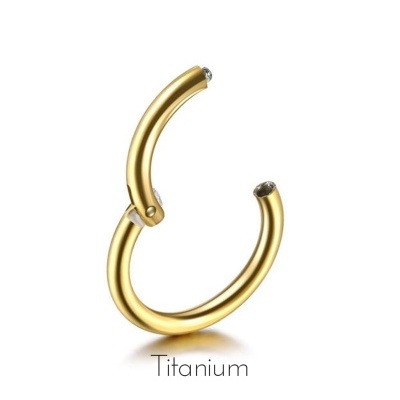 Argola de segmento Titânio G23 com cor e diversos tamanhos RHT4