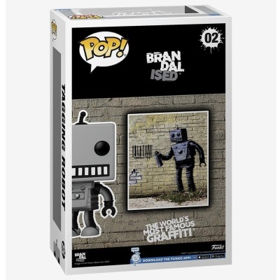 Funko Pop Brandalised Banksy Art Cover Tagging Robot #02
