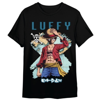 One Piece Monkey D. Luffy Map adult t-shirt