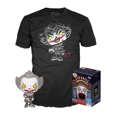 Funko POP+ TEE Size L  -  IT Chapter 2 - Pennywise Fun House- I Love Derry