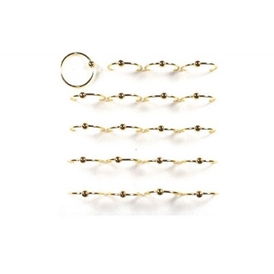 Argola de prata 925 para nariz de torcer com bolinha #APNB