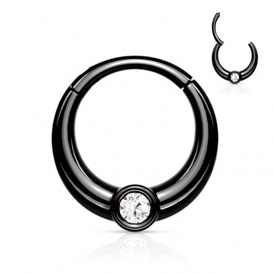 Jóia para o septo em aço cirúrgico com cristal  - RH94