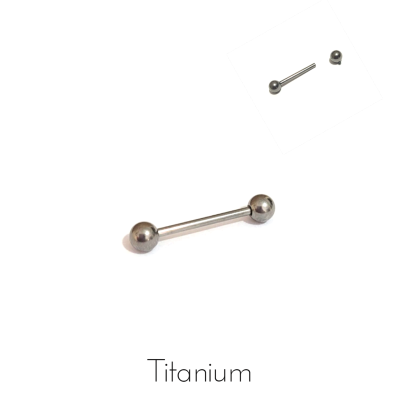 Barra barbell 1.2mm em titânio G23 com rosca interna TIB12 Barra barbell 1.2mm em titânio G23 com rosca interna TIB12