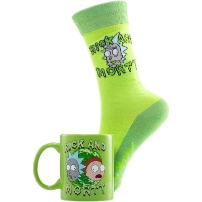 Conjunto de caneca e meias Rick & Morty