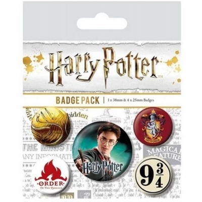 Set 5 crachats (badges) pins Harry Potter