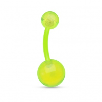 Barra curva - Banana de umbigo de silicone bola lisa  - NXA