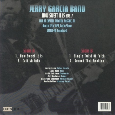 The Jerry Garcia Band – How Sweet It Is Vol. 1 Live At Capitol Theater 1978 - Vinil LP