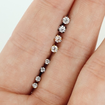 Pack 4 body piercings - Labret em aço cirúrgico -  VL-22  rosca interna