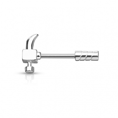 Barra de mamilo em aço cirúrgico com martelo - KB105