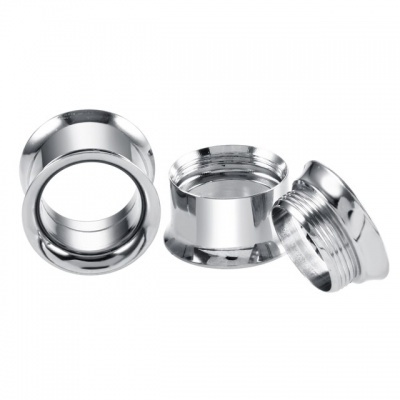 Túnel de aço cirúrgico de rebordo fino com rosca - PDFT - 6mm até 28mm  -  4 cores