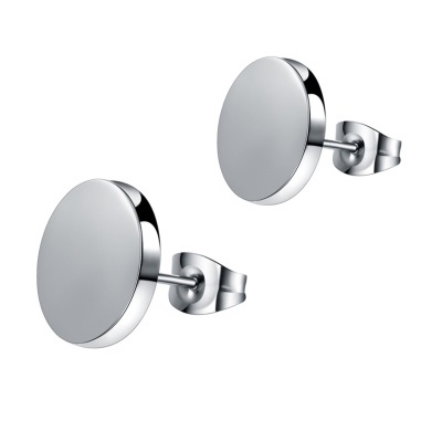 PAR de brincos em Aço com disco/falso plug BFP01 PAR de brincos em Aço com disco/falso plug BFP01