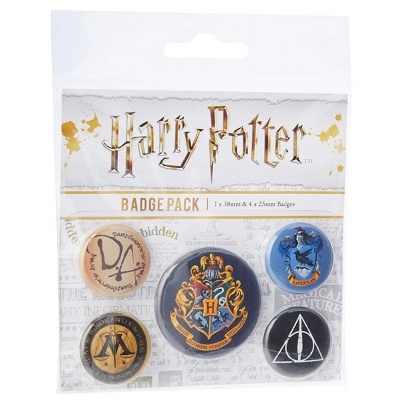Set 5 crachats (badges) pins Harry Potter