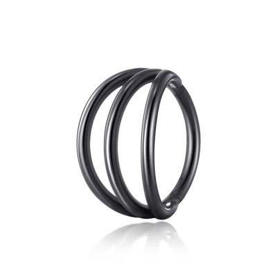 Argola tripla em aço cirurgico com fecho clicker R2234