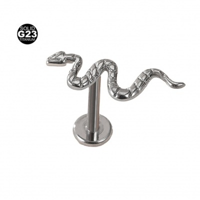 Joia- labret de Titanio para cartilagem com cobrinha TB-0584