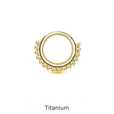 Argola de segmento em Titanio com micro bolas TRS300