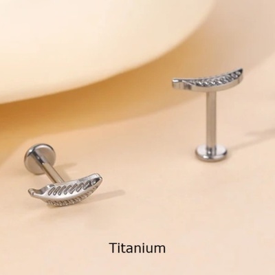 Joia labret de Titanio para helix, concha, com folha TC254