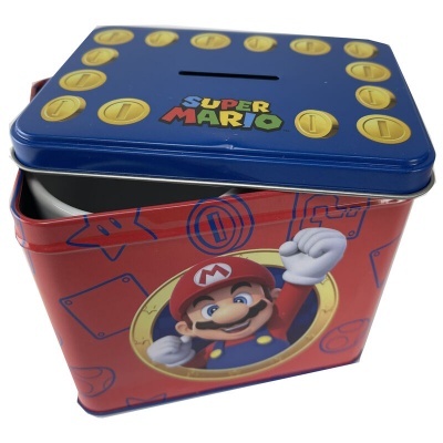 Caneca cerâmica Super Mario com lata mealheiro