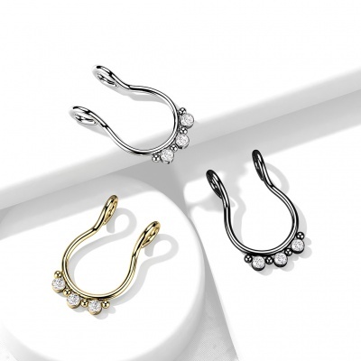 Piercing falso de aço cirurgico 316L para septum SEPF02