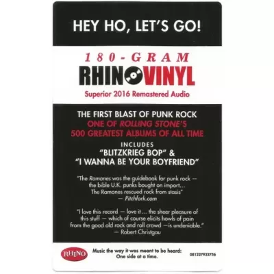 Ramones – Ramones Vinyl, LP, Album Remastered, Stereo, 180 Gram