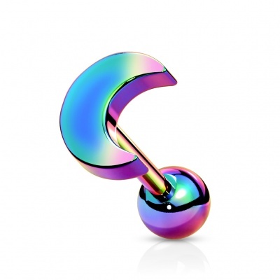 Barra  de  aço cirúrgico com lua - JA09  cartilagem