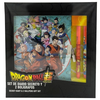 Set Diário com cadeado e  2 esferográficas Dragon Ball