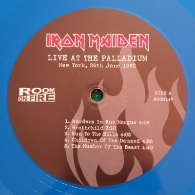 Iron Maiden – Live At The Palladium, New York, 29th June 1982 - RADIO BROADCAST -  LP, blue Vinyl - Vinil