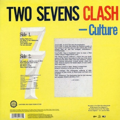 Culture – Two Sevens Clash Vinyl, LP, Album, Reissue