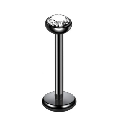 Joia labret colorida em aço cirurgico com zircónia redonda G0508