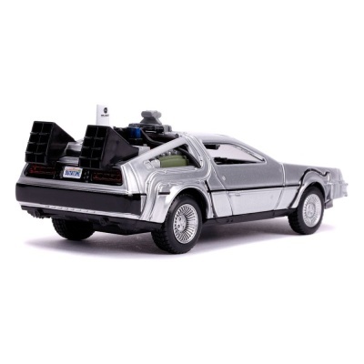 Carro Back to the Future II Hollywood Rides Diecast Model 1/32 DeLorean Time Machine
