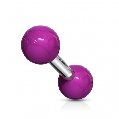 Pack económico de 5 piercings coloridos em aço e acrilico para cartilagem JAS-16