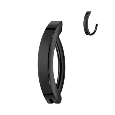 Body piercings - Banana de umbigo aço cirúrgico 316L em forma D -   NA111CH