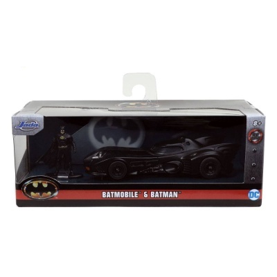 Carro Batman 1989 Hollywood Rides Diecast Model 1/32 1989 Batmobile with Figure