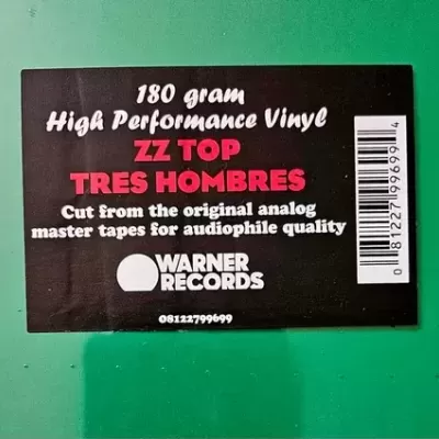 ZZ Top – Tres Hombres Vinyl, LP, Album, 180 gr., Gatefold