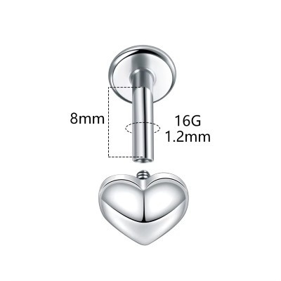 Joia labret em aço cirurgico com figuras AC110