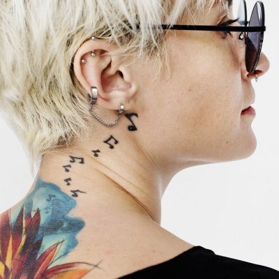 2 argolas achatadas unidas por corrente em aço JC-022