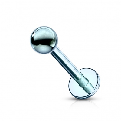 Piercing labret em aço com bola várias cores 000LT