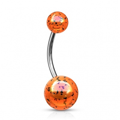 Barra curva - Banana de umbigo aço cirúrgico com  bola - NA52