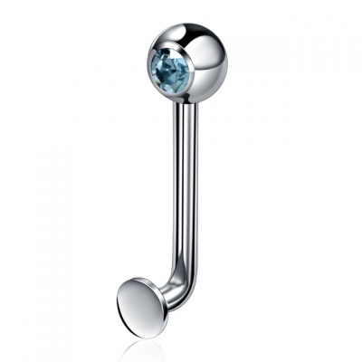 Jóia de Titanio G23 para piercing genital feminino com disco e bola com zircónia TBP102