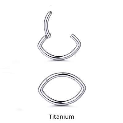 Argola de piercing, de Titânio em forma de olho TF619