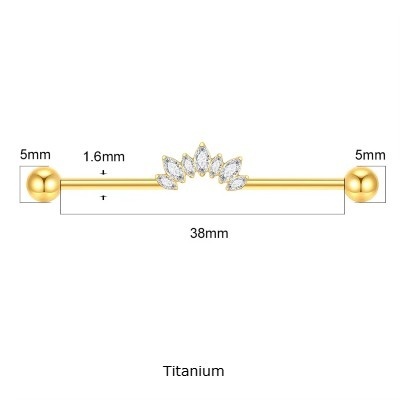 Joia de Titanio para transversal com formação de zirconias bago arroz TI016