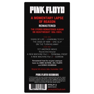 Pink Floyd – A Momentary Lapse Of Reason Vinyl, LP, Album,180 Gram, Gatefold Pink Floyd – A Momentary Lapse Of Reason Vinyl, LP, Album,180 Gram, Gatefold