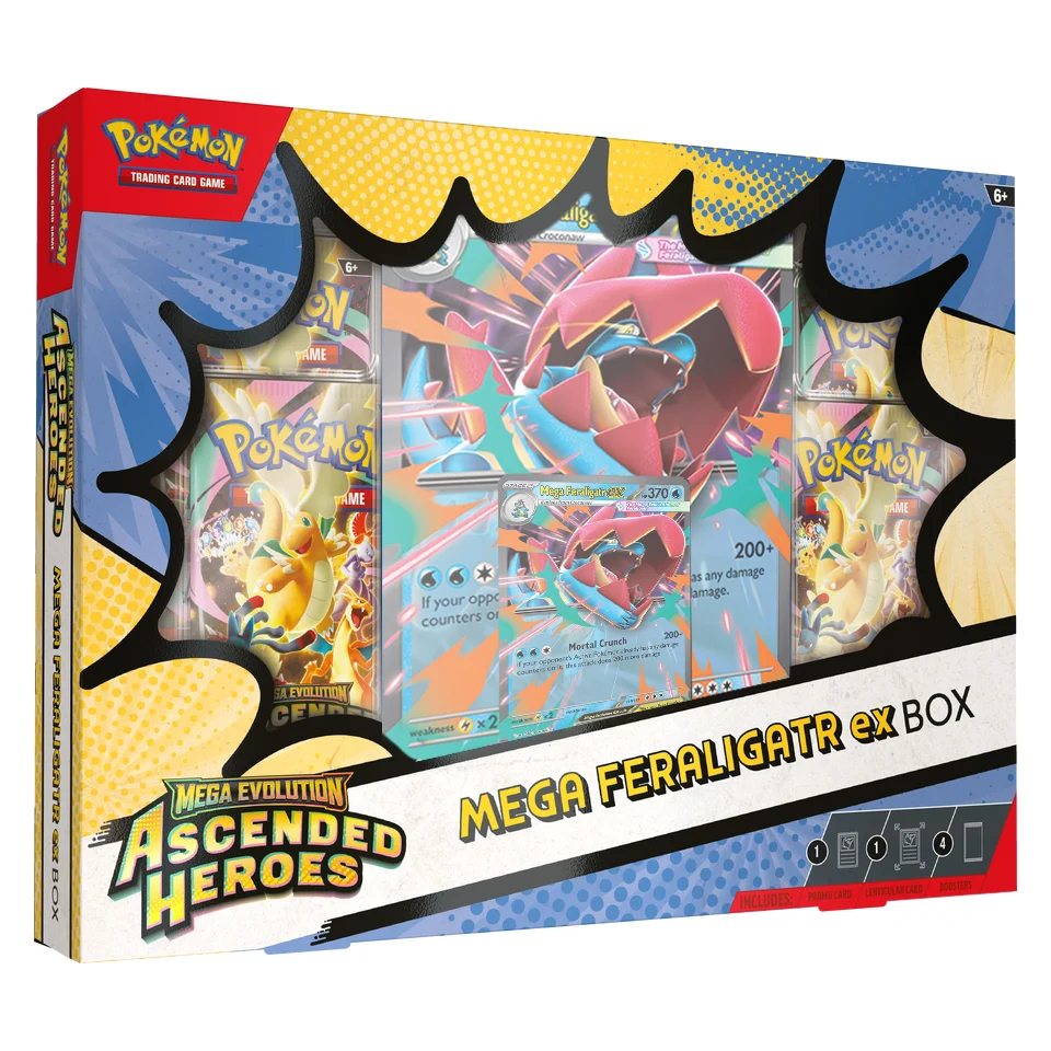 Mega Evolution – Ascended Heroes Mega Feraligatr ex Box Mega Evolution – Ascended Heroes Mega Feraligatr ex Box