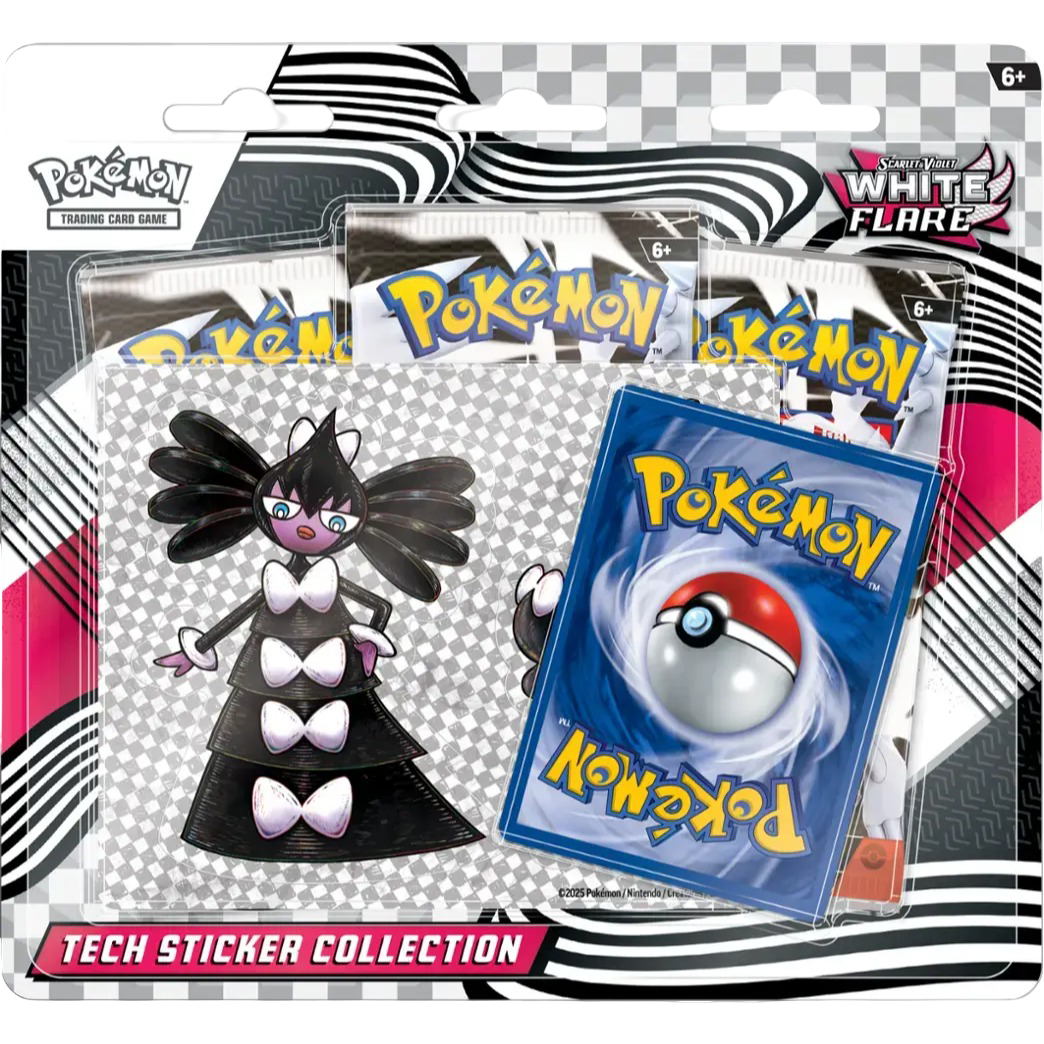 Black & White - White Flare Tech Sticker Black & White - White Flare Tech Sticker