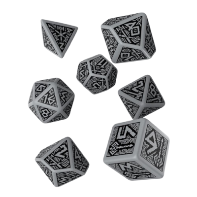 Q Workshop - Dwarven Grey & Black - Dice Set