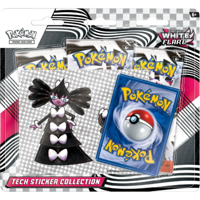 Black & White - White Flare Tech Sticker