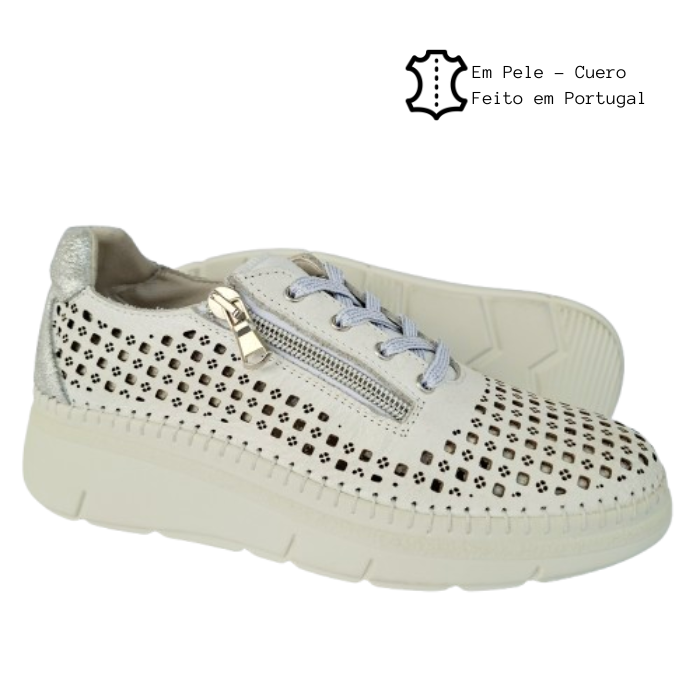 Sapatilhas Anatómicas em Pele Branca Love Comfort Sapatilhas Anatómicas em Pele Branca Love Comfort