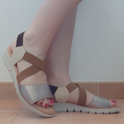 Sandália Confortável Anatómica Valéria's Taupe