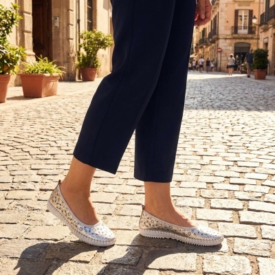 Sabrinas Confortáveis em Pele Platinum