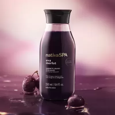 Sabonete Líquido Perfumado Nativa Spa Uva Merlot, 250ml