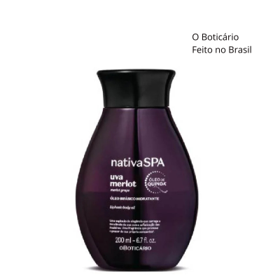 Óleo Bifásico Hidratante Corporal Nativa Spa Uva Merlot, 200ml